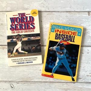 Vintage 1990 Baseball World Series Books Bruce Weber’s Inside Baseball Set MLB